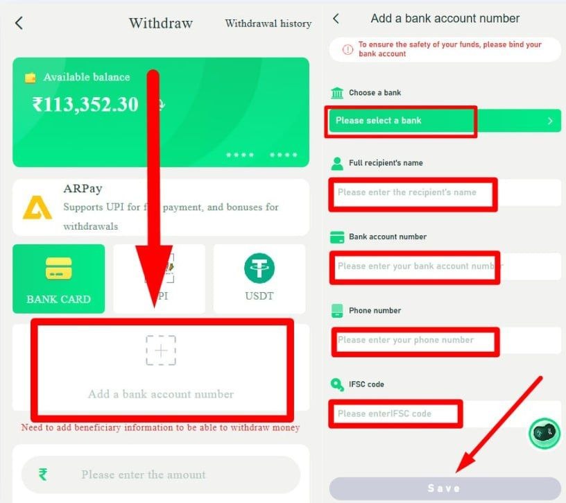 Bank Bind Guide - Add Bank Account