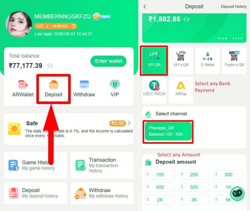 Deposit Guide - Wallet and Payment Options